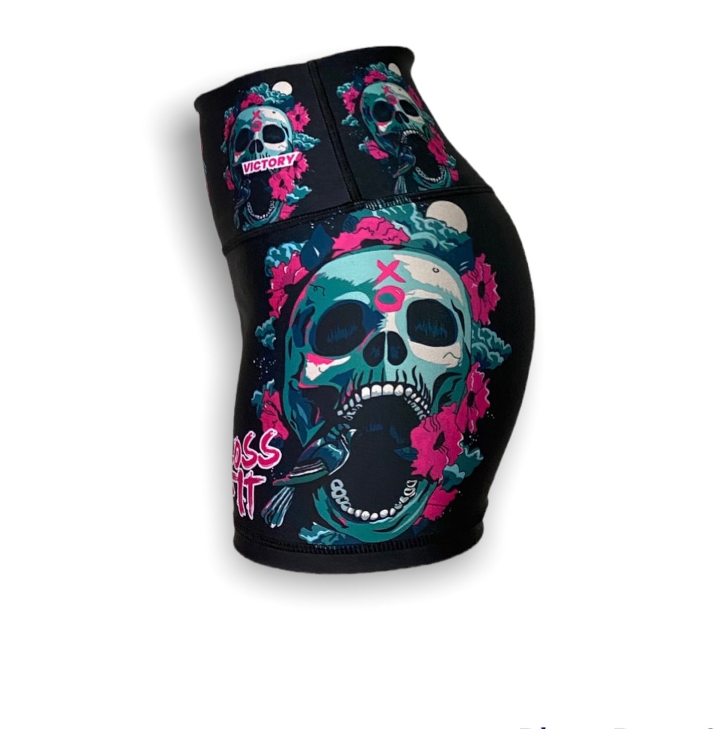 lycra booty (calavera-rosas)