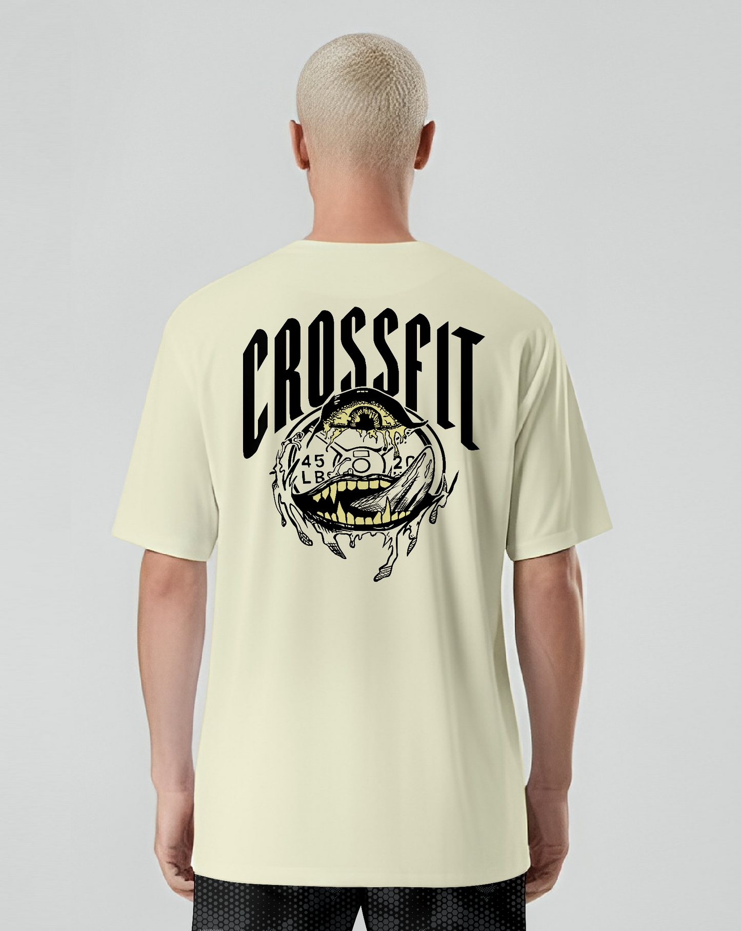 Camiseta oversize (monster disco marfil)