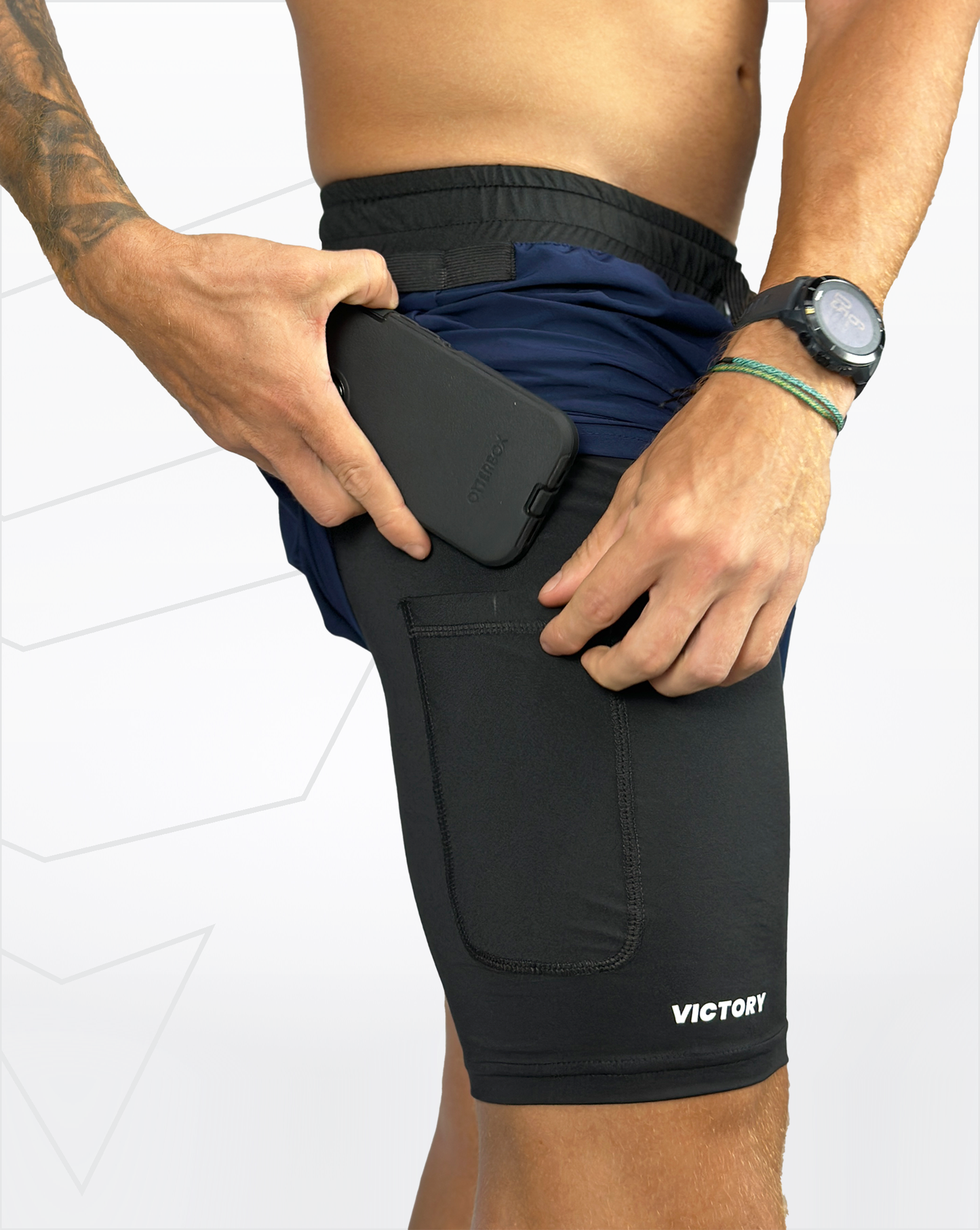 Pantaloneta running (azul marino)