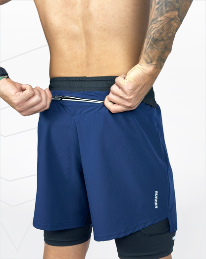 Pantaloneta running (azul marino)