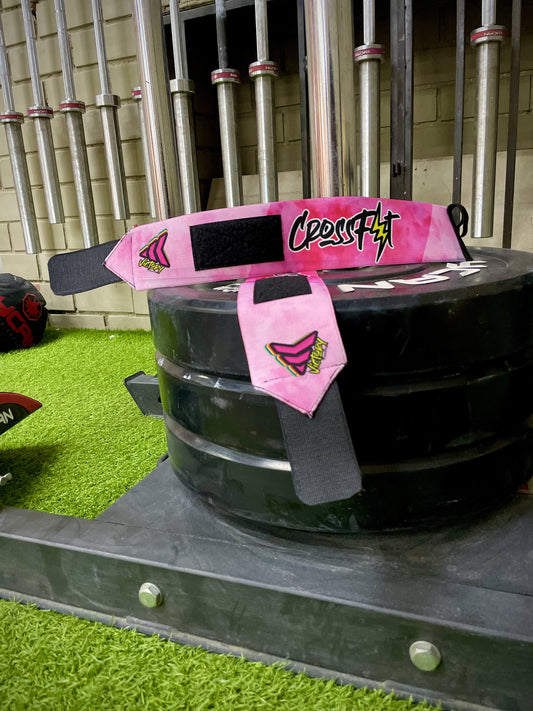 Muñequeras elásticas (crossfit rosa)