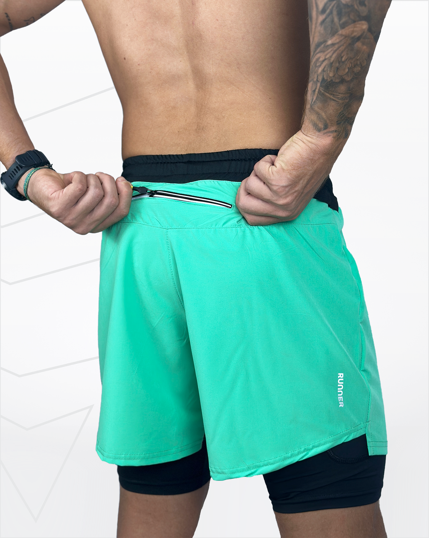 Pantaloneta running (menta)