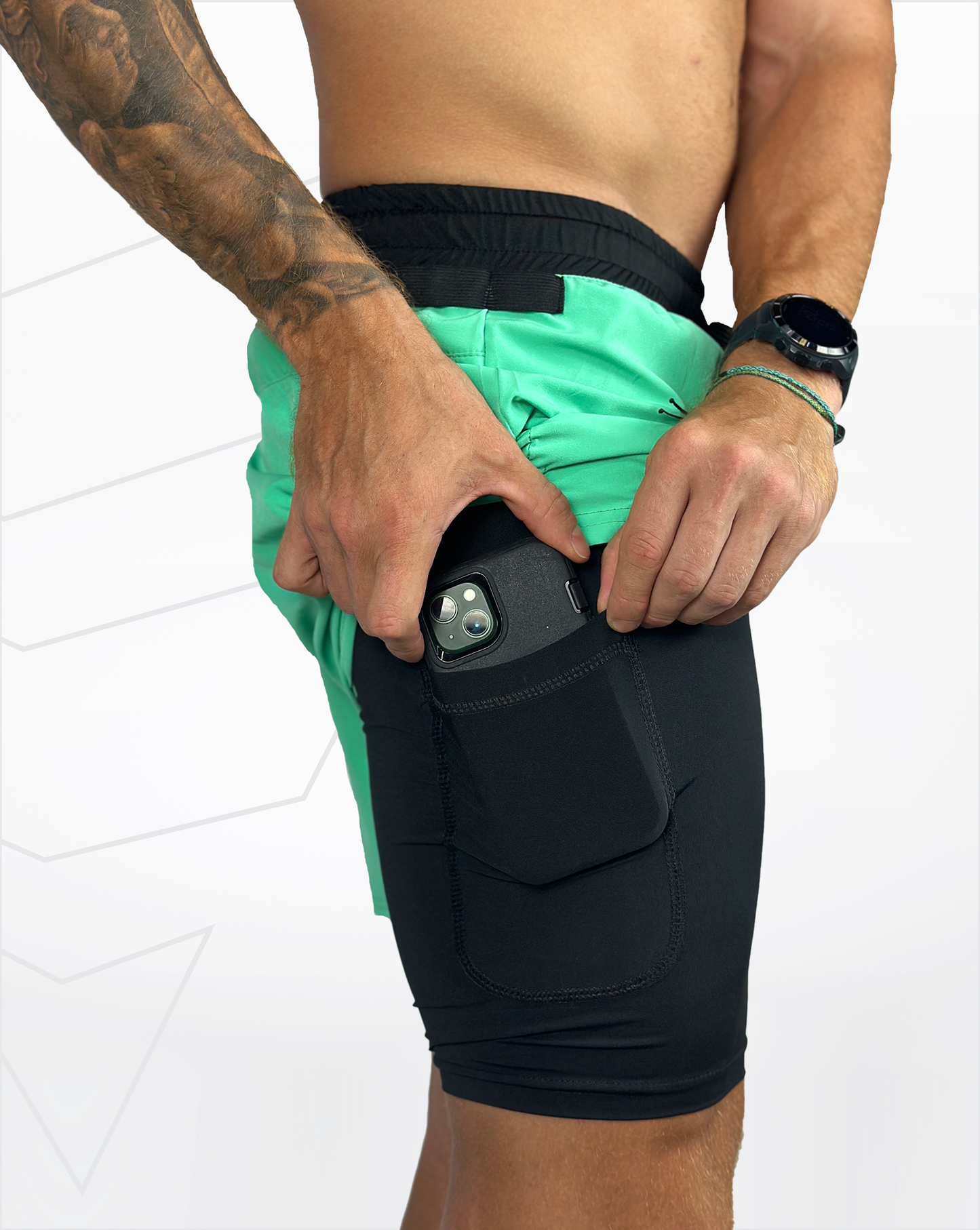 Pantaloneta running (menta)