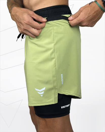 Pantaloneta running (pistacho)