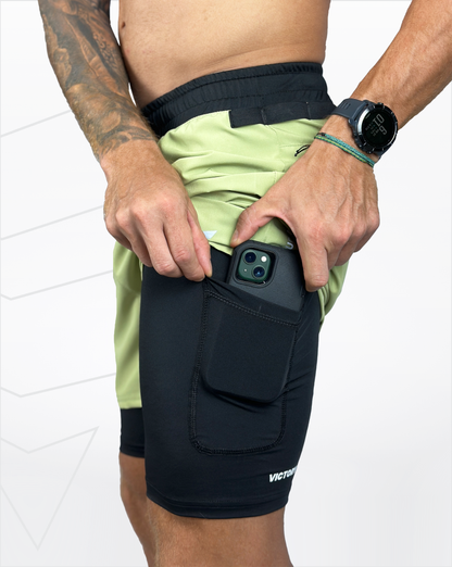 Pantaloneta running (pistacho)