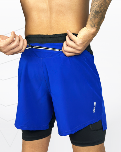 Pantaloneta running (azul rey)
