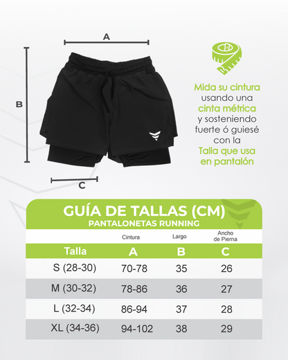 Pantaloneta running (arena)