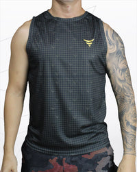 Camiseta tank (black cuadricula)