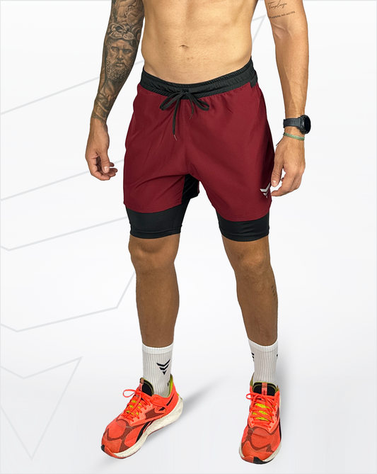 Pantaloneta running (vinotinto)