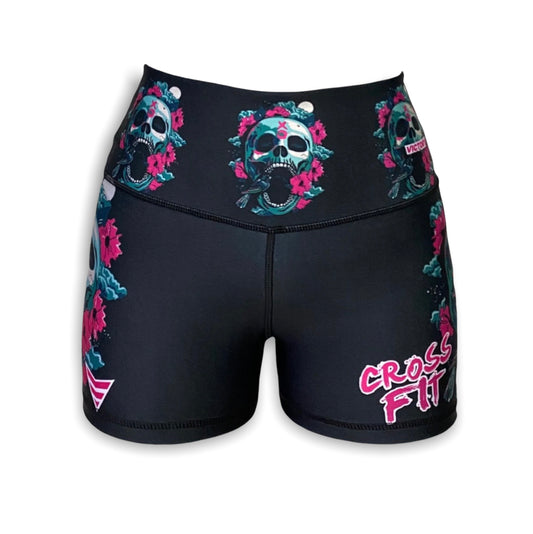 lycra booty (calavera-rosas)