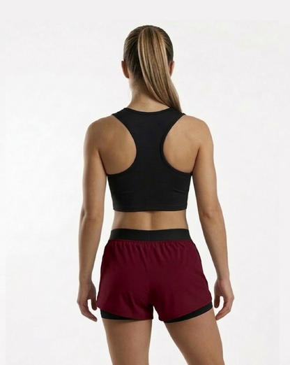 Short 2 en 1 (vinotinto)