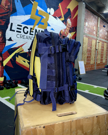 Morral táctico 45lt. (azul, amarillo)