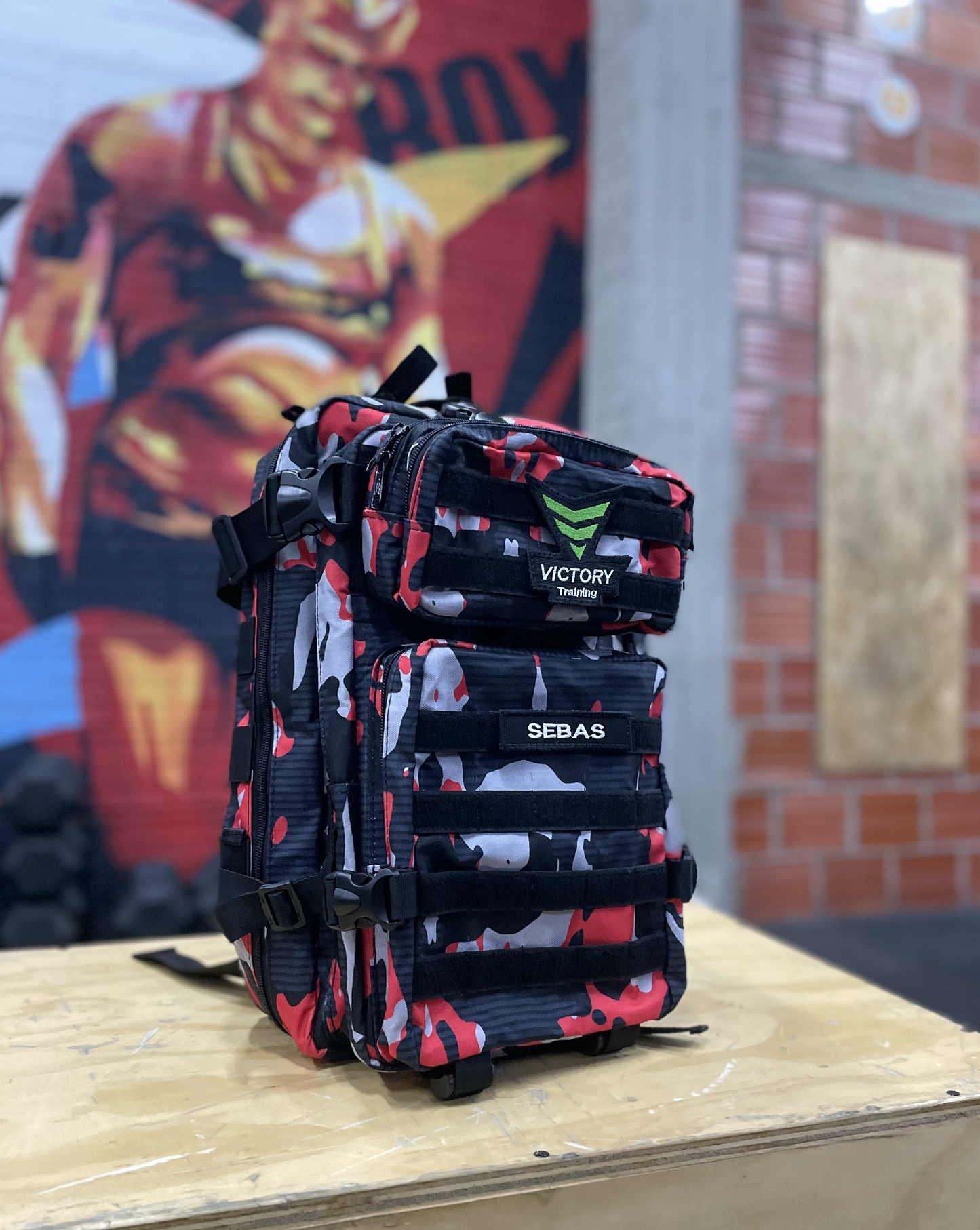 Morral táctico 45lt. (Camu rojo)