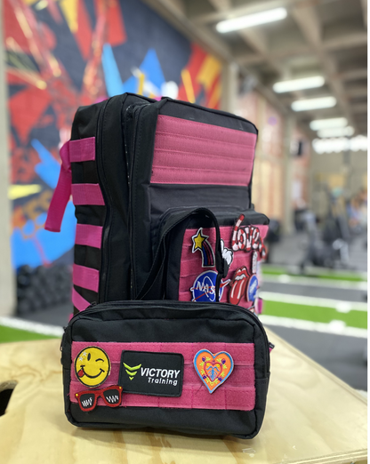 Morral táctico 45lt. (negro rosa)