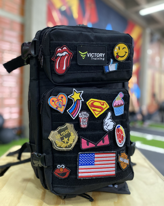 Morral táctico 45lt. (negro rojo)